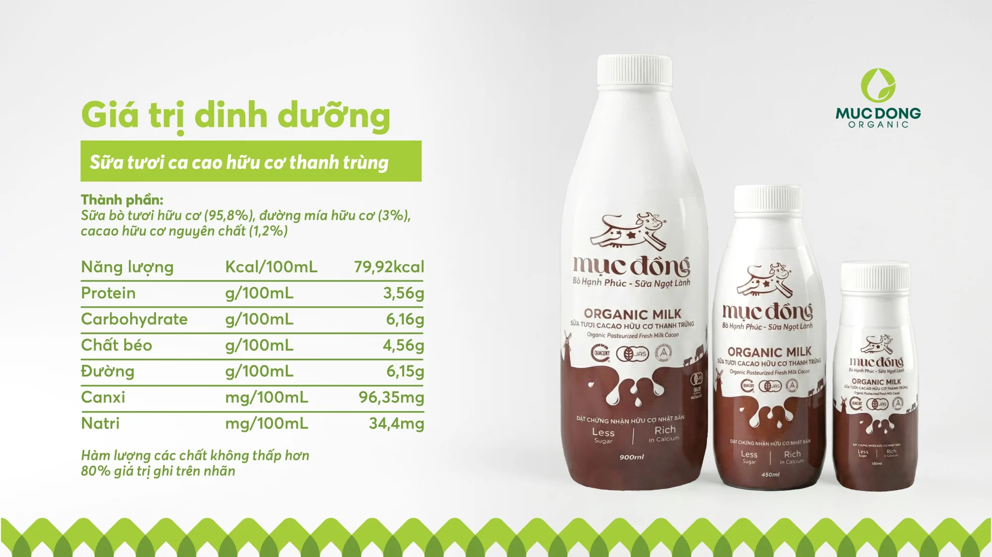 Sữa tươi ca cao hữu cơ thanh trùng Mục Đồng