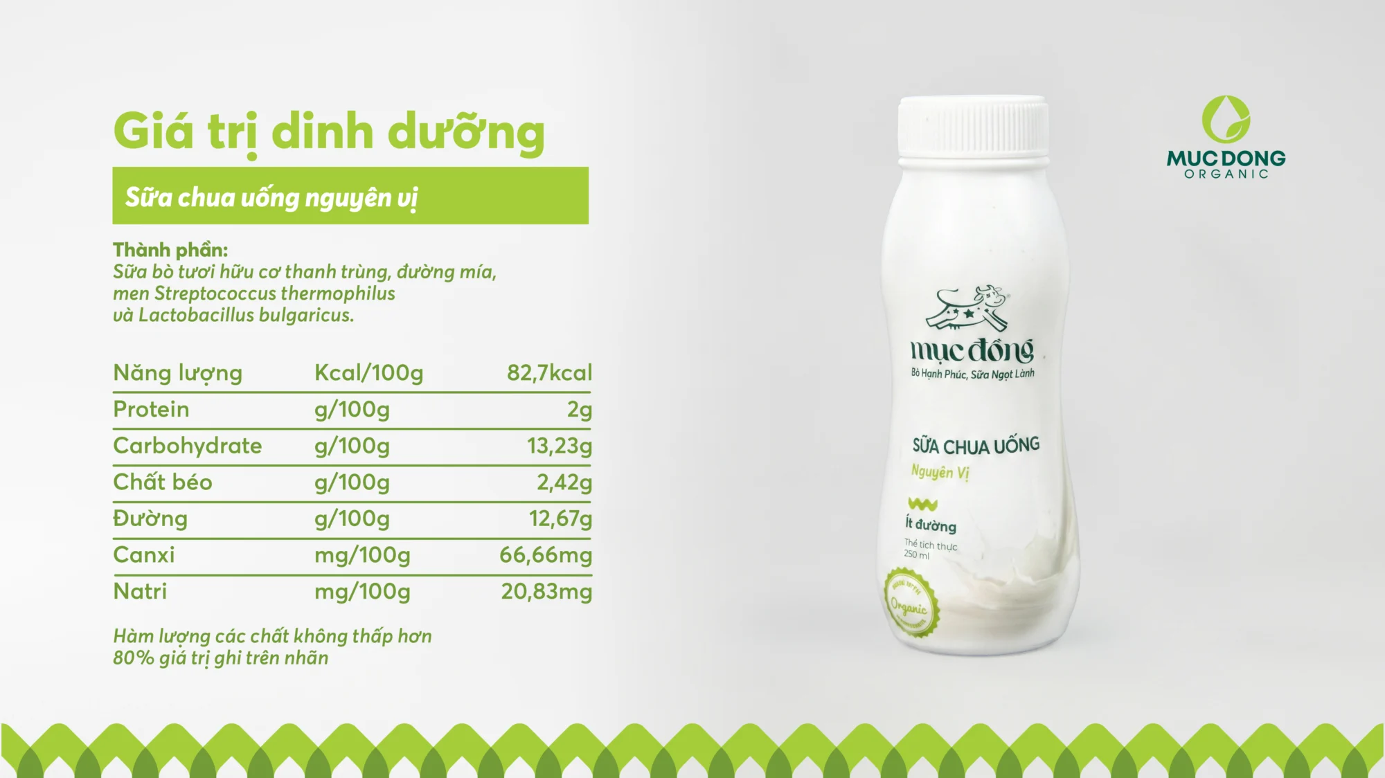 Sữa chua uống nguyên vị Mục Đồng