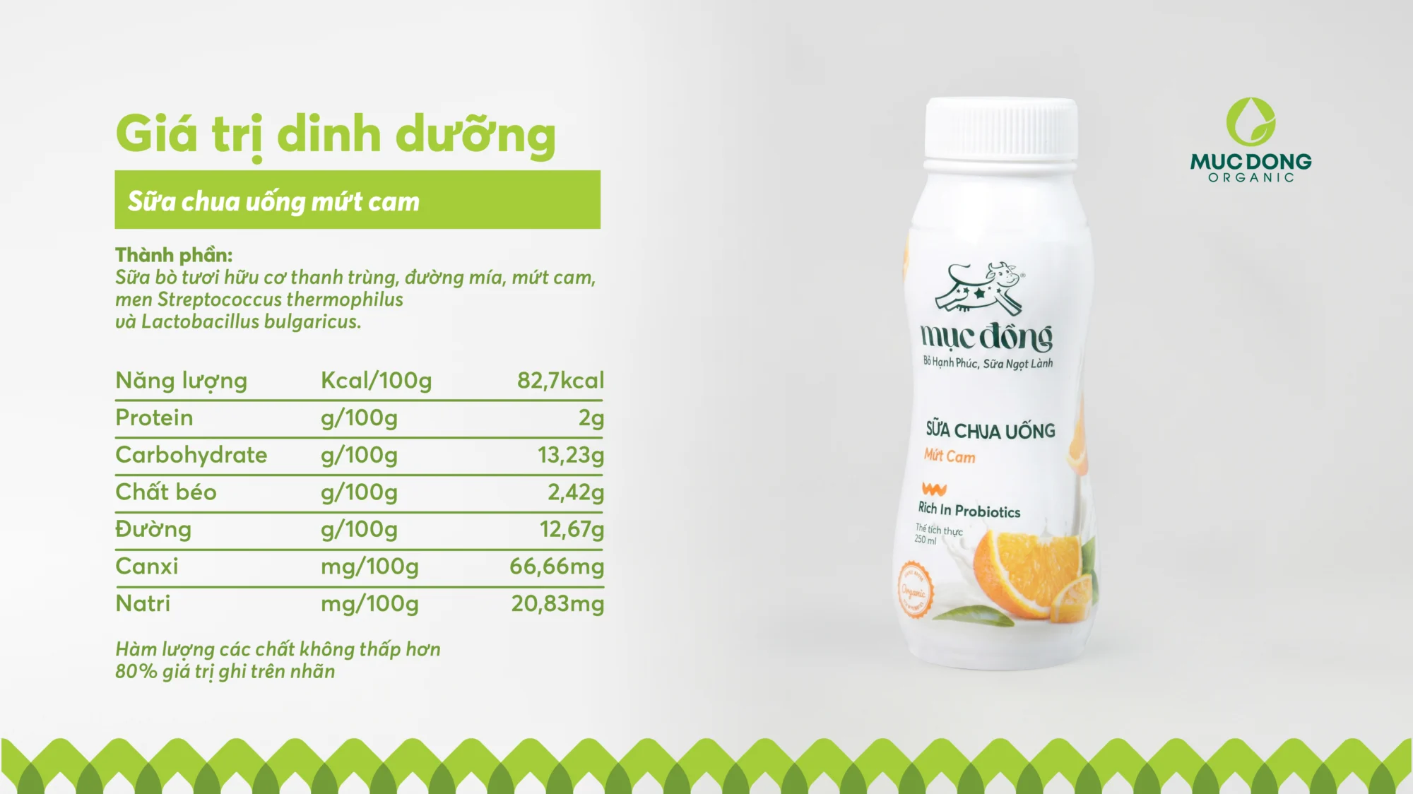 Sữa chua uống mứt cam Mục Đồng
