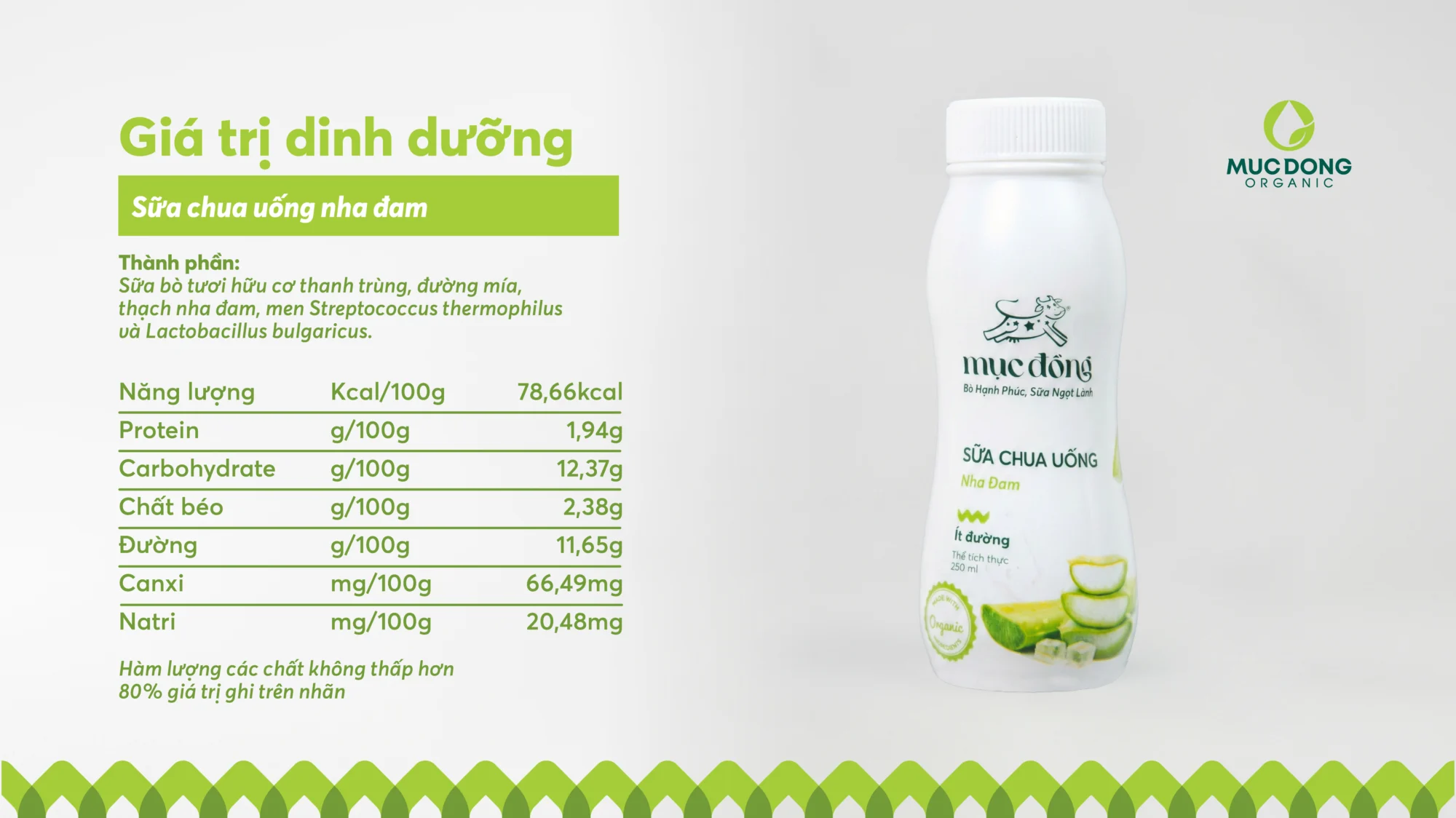 Sữa chua uống nha đam Mục Đồng