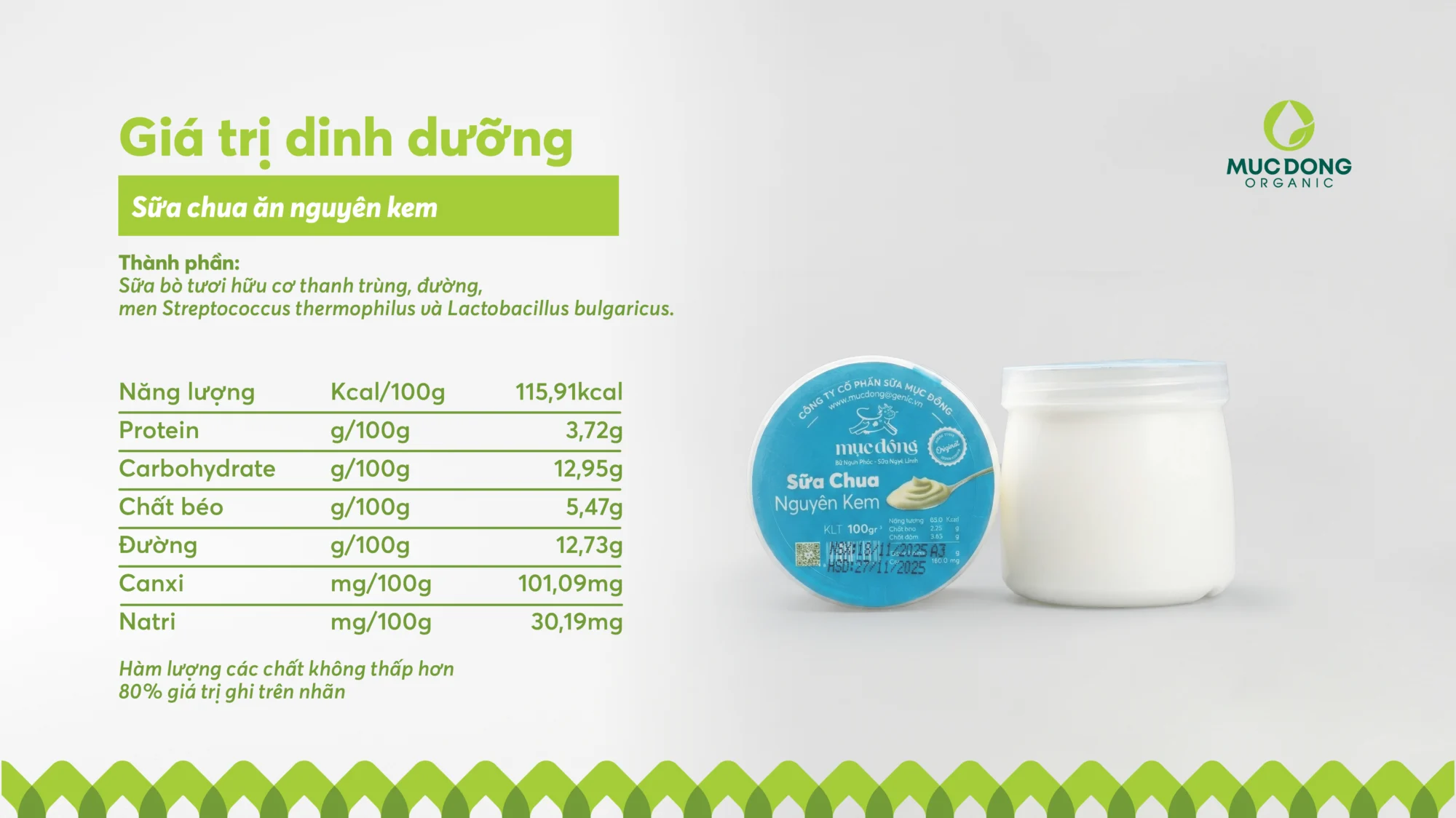 Sữa chua ăn nguyên kem Mục Đồng