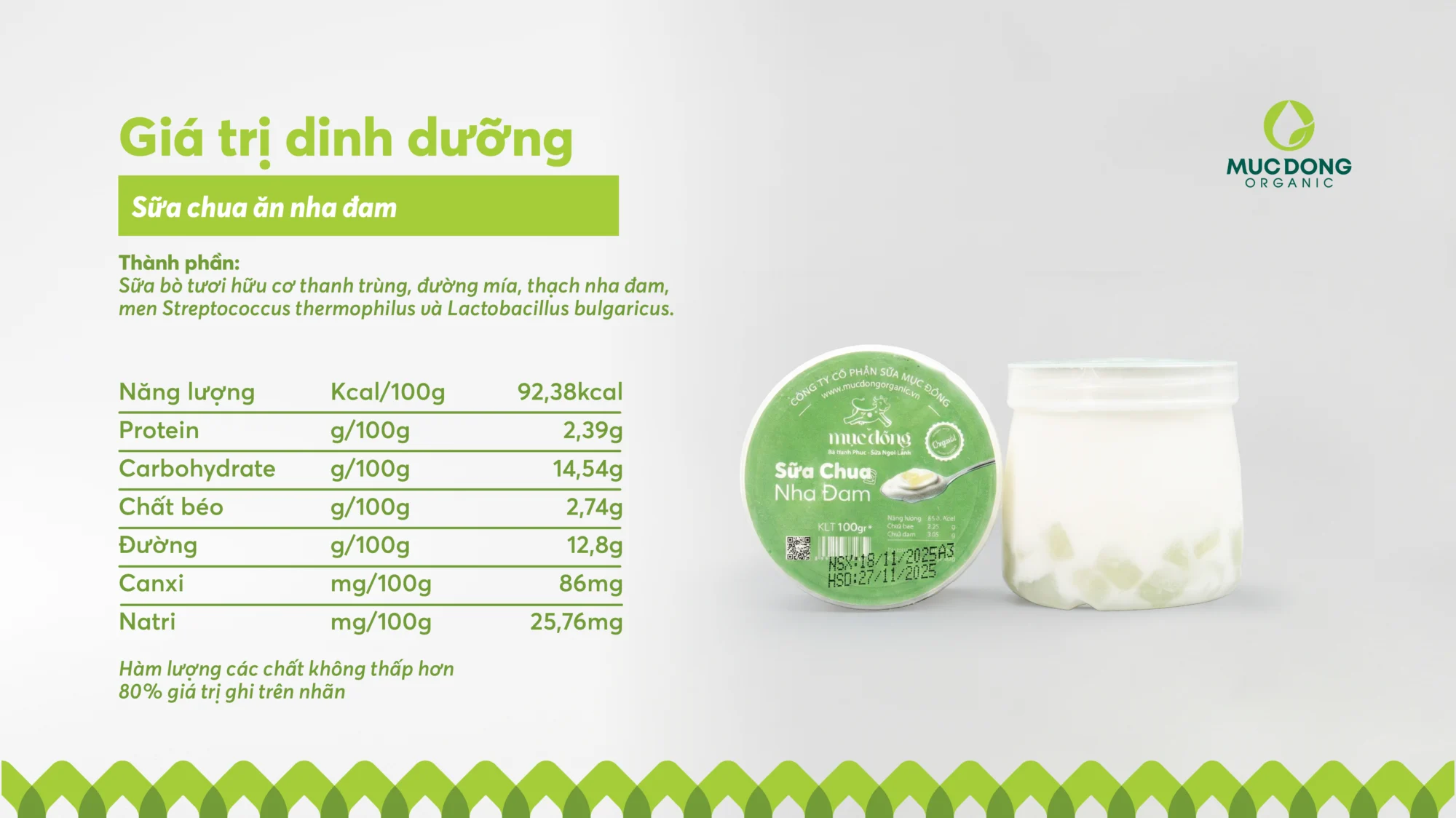 Sữa chua ăn nha đam Mục Đồng