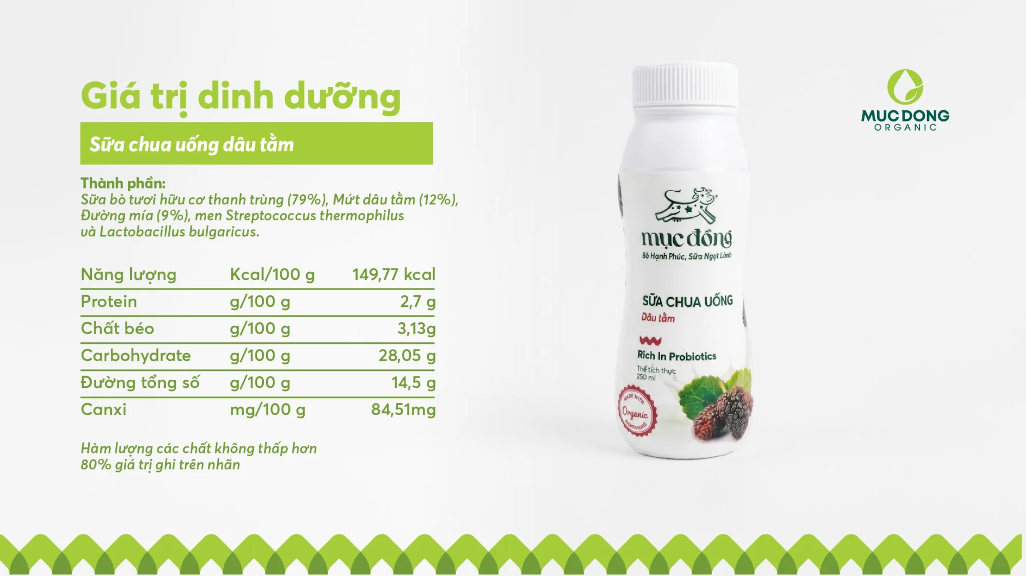 Sữa chua uống dâu tằm Mục Đồng