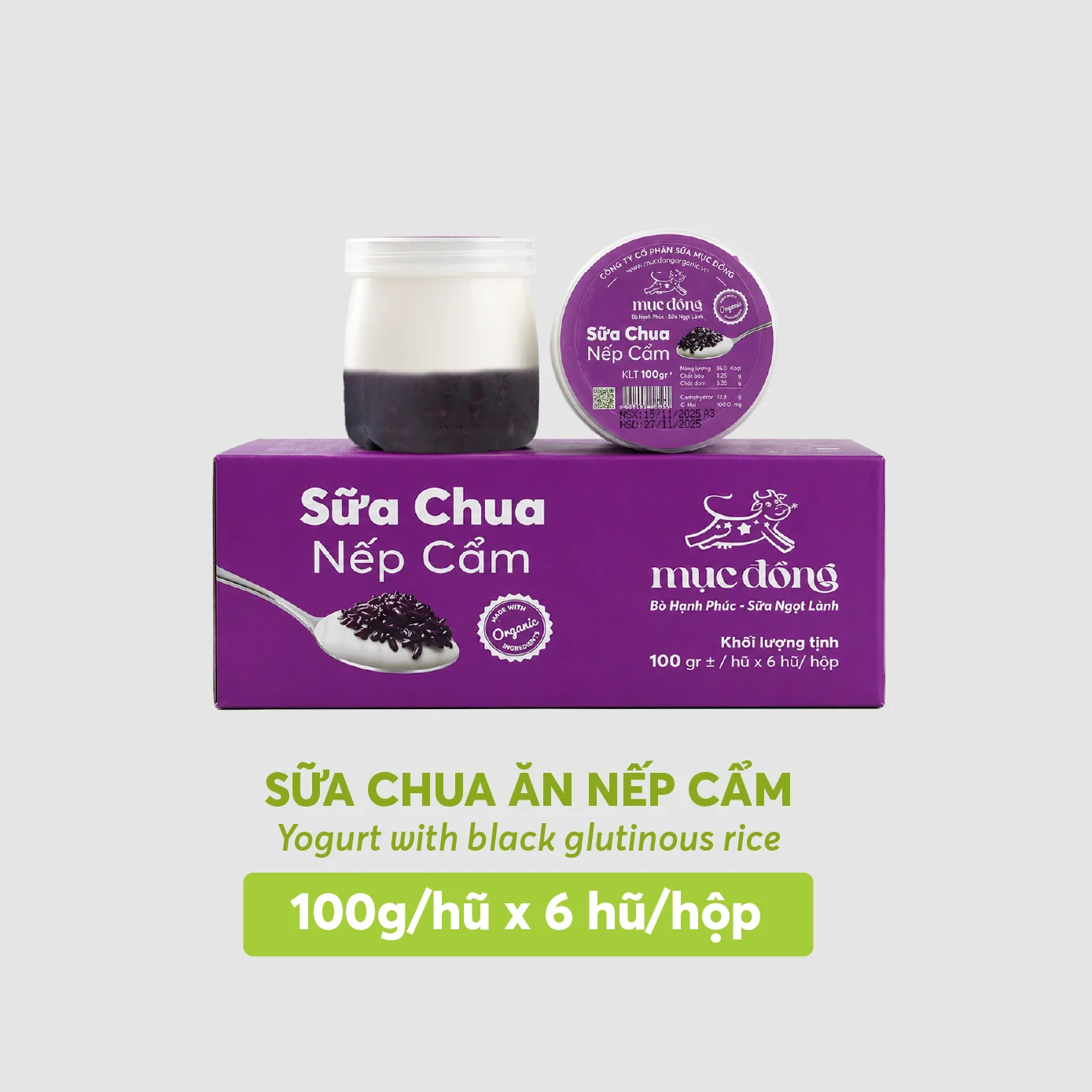 Sữa chua ăn nếp cẩm Mục Đồng