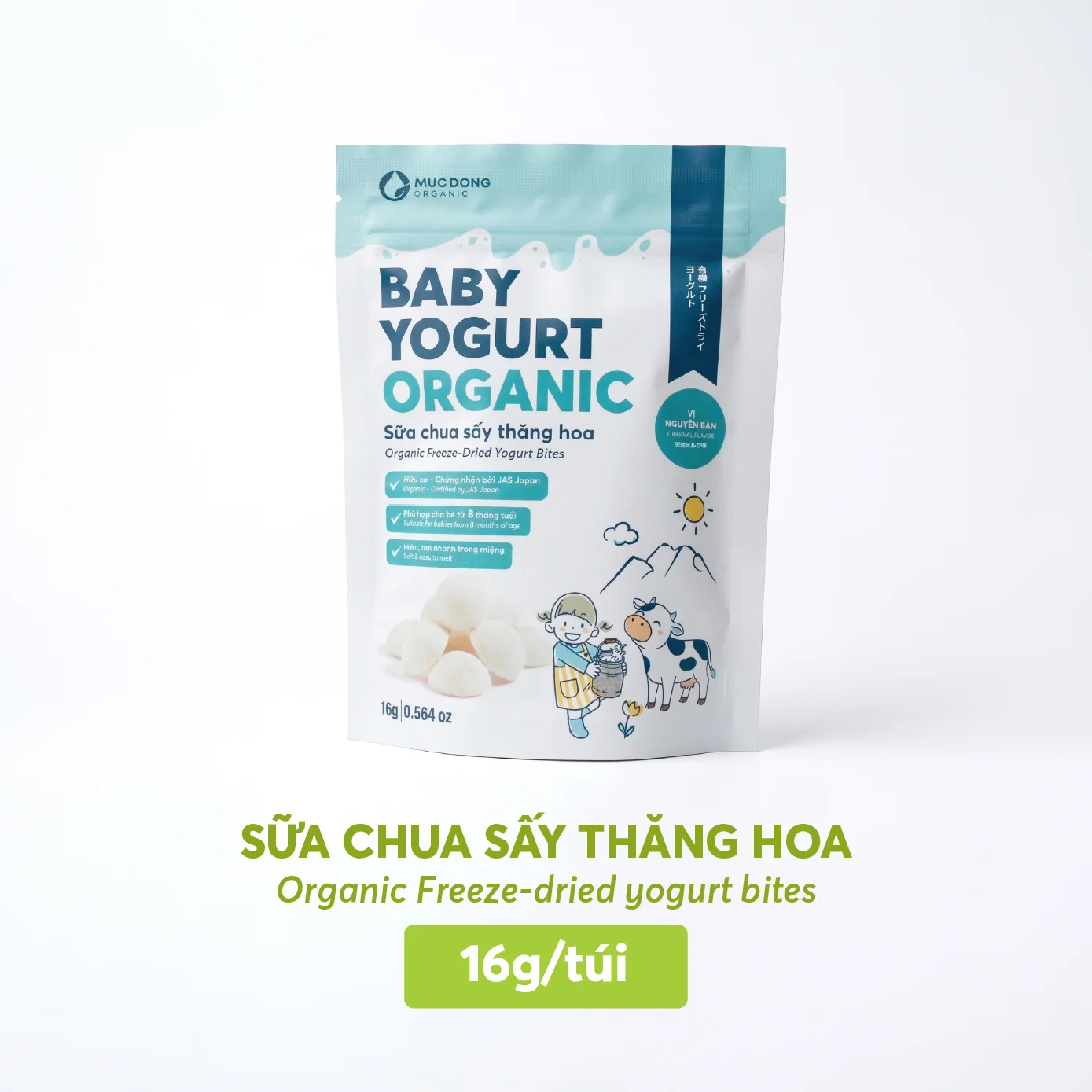 Sữa chua sấy thăng hoa hữu cơ Mục Đồng